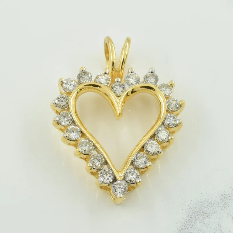 dainty gemstone drop earrings Diamond Heart Pendant | 0.95ctw |