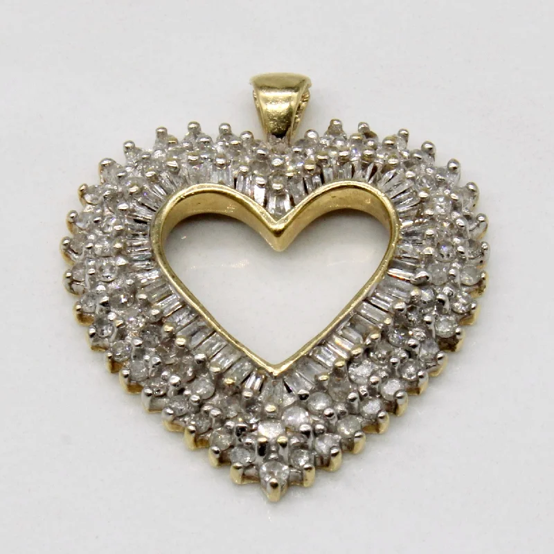 simple gold stacking rings Diamond Heart Pendant | 1.45ctw |