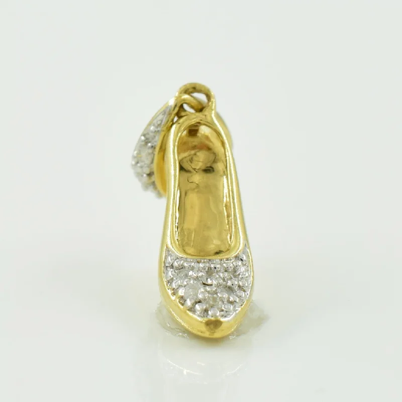 infinity knot wedding band Diamond High Heel Pendant | 0.03ctw |