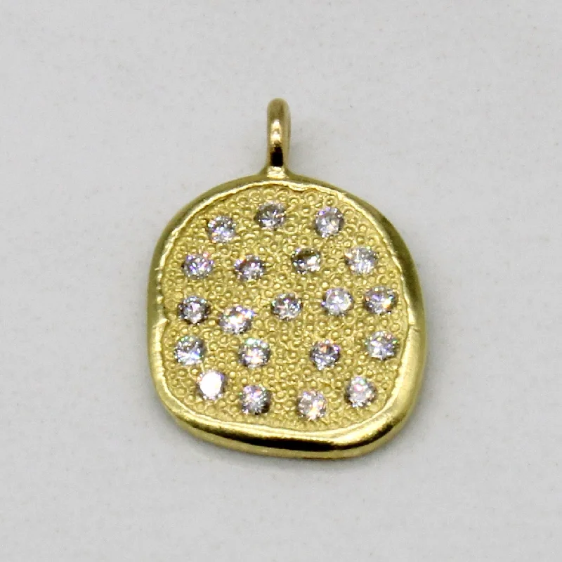 men’s beaded bracelet with charms Diamond Pave Pendant | 0.10ctw |