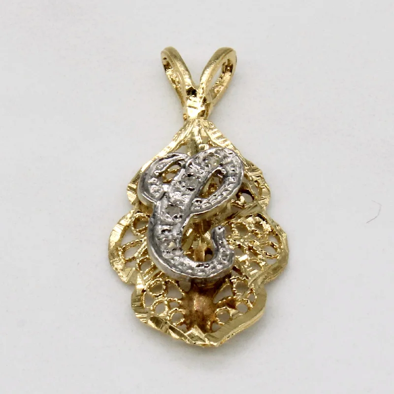 wedding band with diamonds Diamond 'C' Initial Pendant | 0.02ctw |