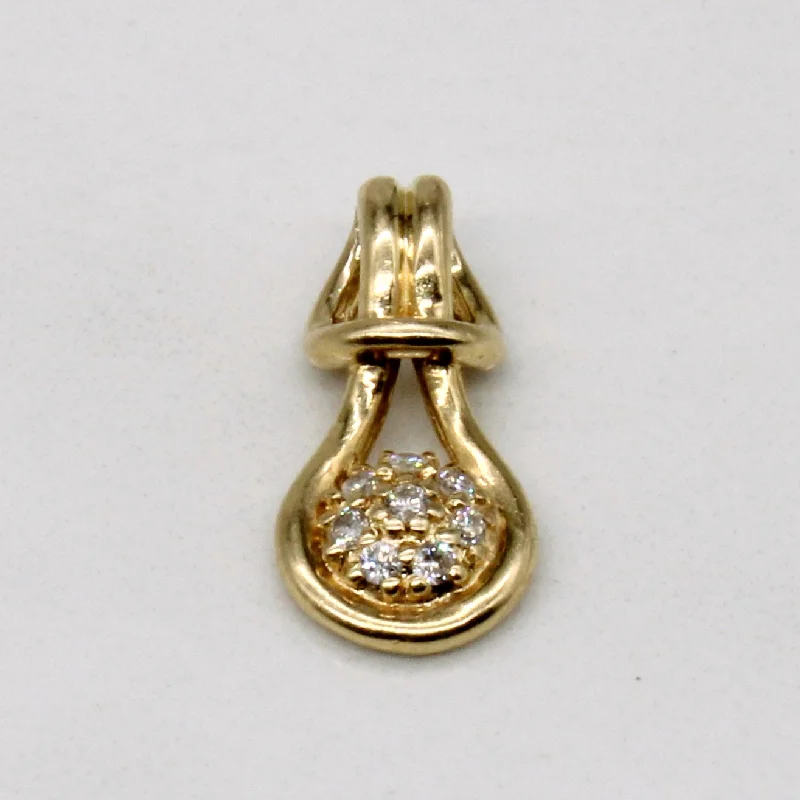 statement gold cuff earrings Diamond Pendant | 0.04ctw |