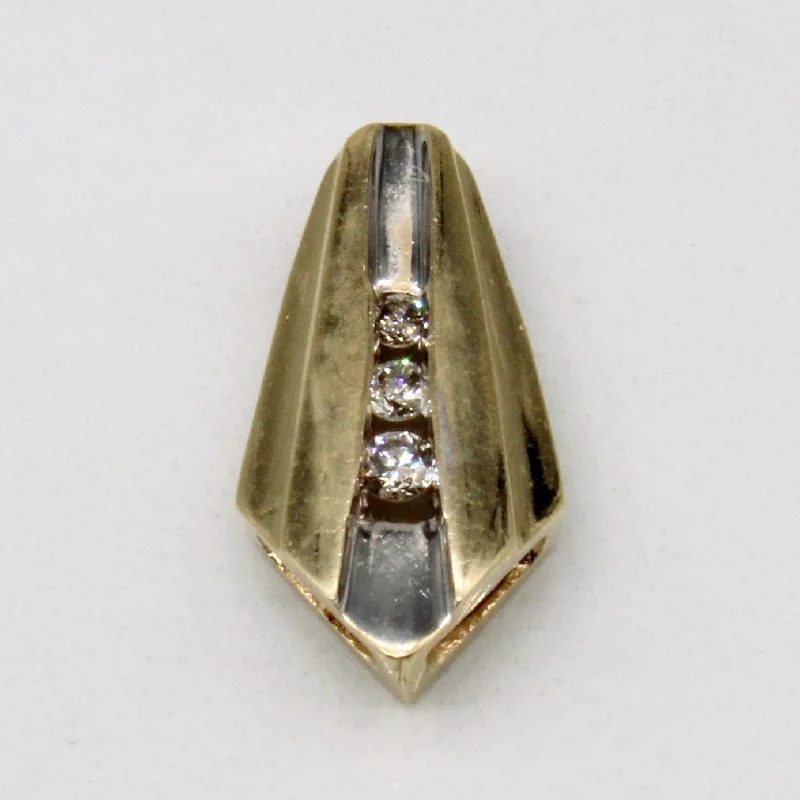 silver moon and star pendant Three Stone Diamond Pendant | 0.07ctw |