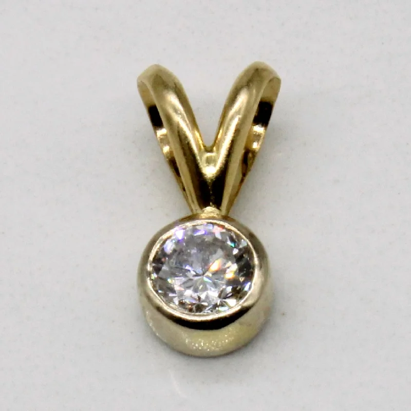 gemstone cluster earrings silver Solitaire Diamond Pendant | 0.28ct |