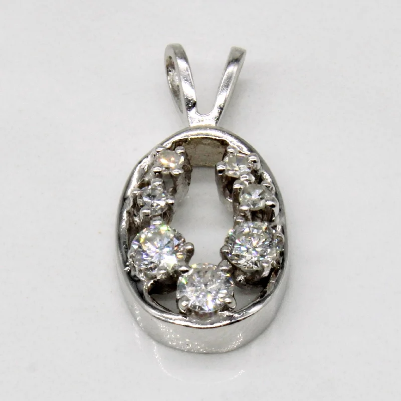 minimalist chain anklet gold Seven Stone Diamond Pendant | 0.54ctw |