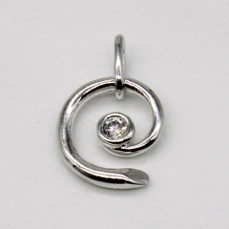 classic diamond solitaire earrings Diamond Swirl Pendant | 0.05ct |