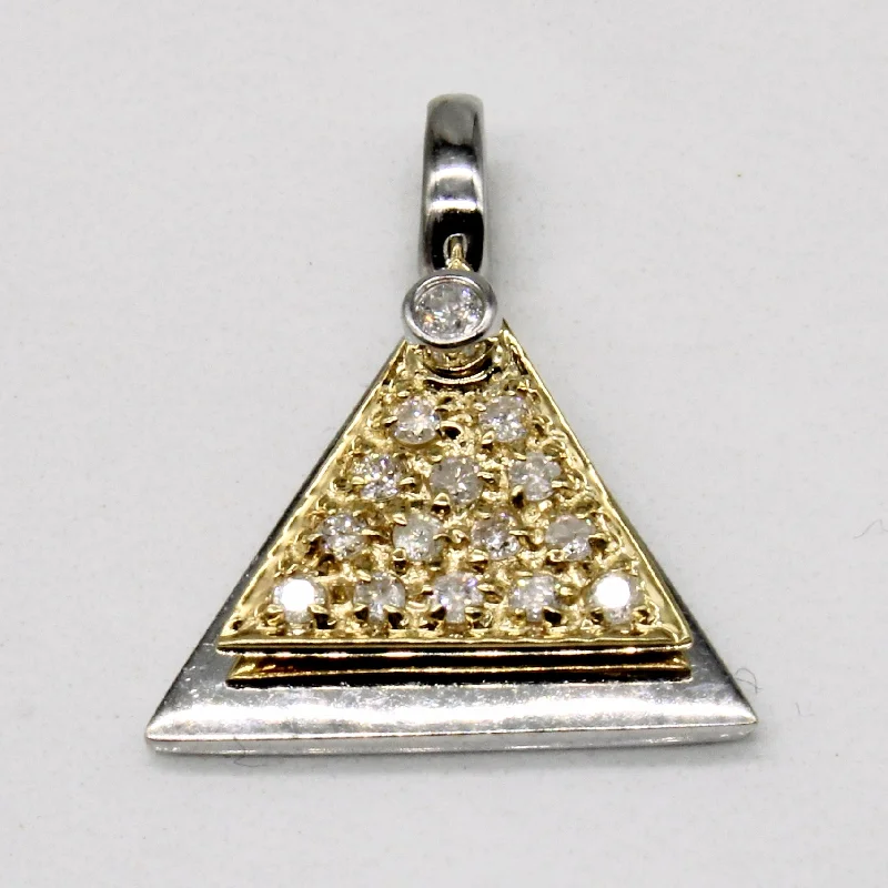 classic gemstone stud earrings Diamond Triangle Pendant | 0.16ctw |