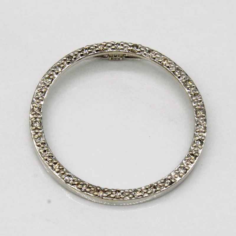 vintage marcasite brooch floral Diamond Wreath Pendant | 0.15ctw |