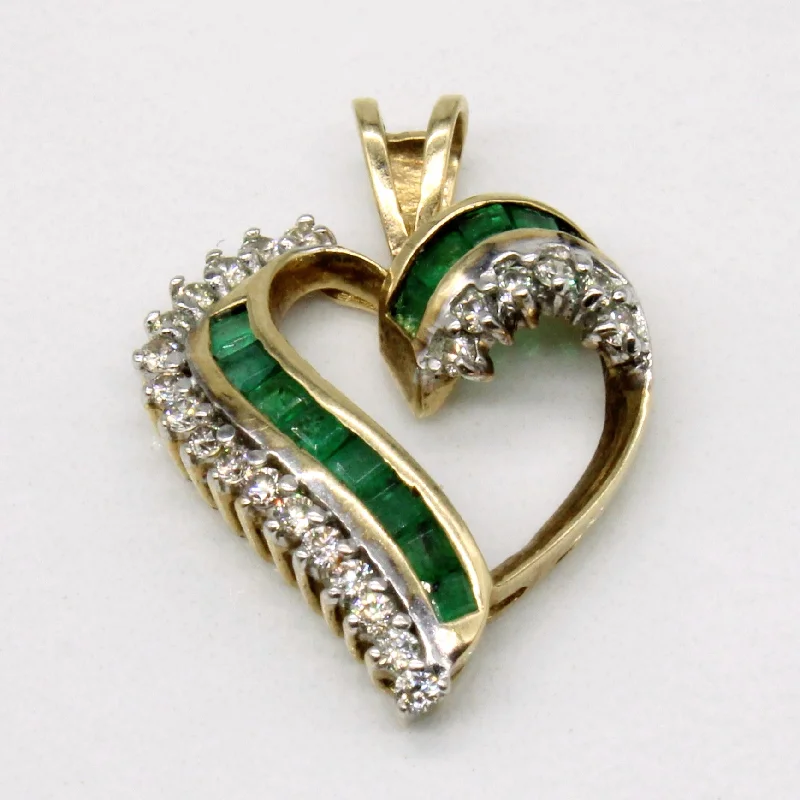 diamond wedding band for women Emerald & Diamond 9k Pendant | 0.25ctw, 0.18ctw |