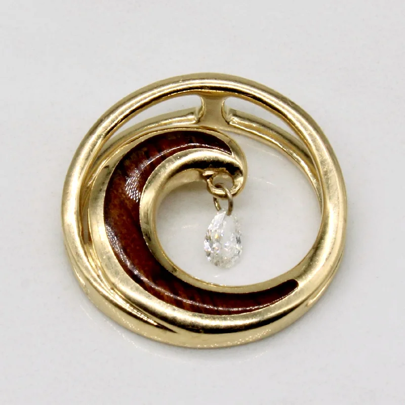 vintage citrine ring Floating Diamond Pendant | 0.09ct |
