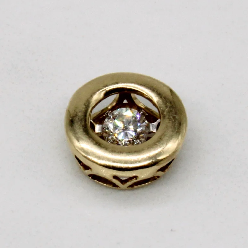 unique square diamond ring Floating Diamond Pendant | 0.13ct |