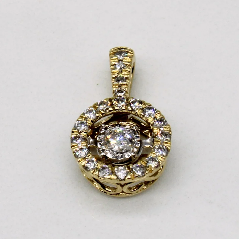 chunky gold chain necklace Floating Diamond Pendant | 0.25ctw |