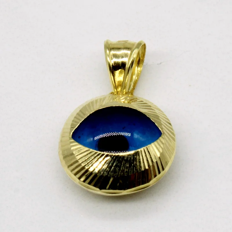 vintage diamond brooch Glass Eye 10k Pendant