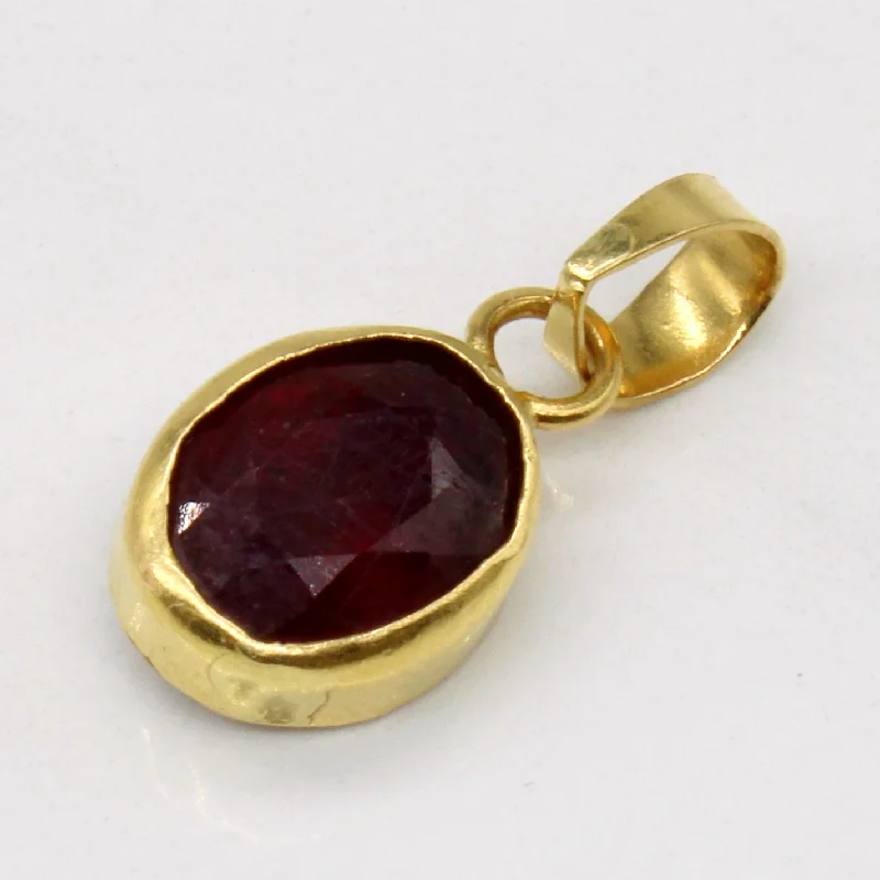 art deco diamond bracelet Glass Filled Ruby Pendant | 2.75ct |