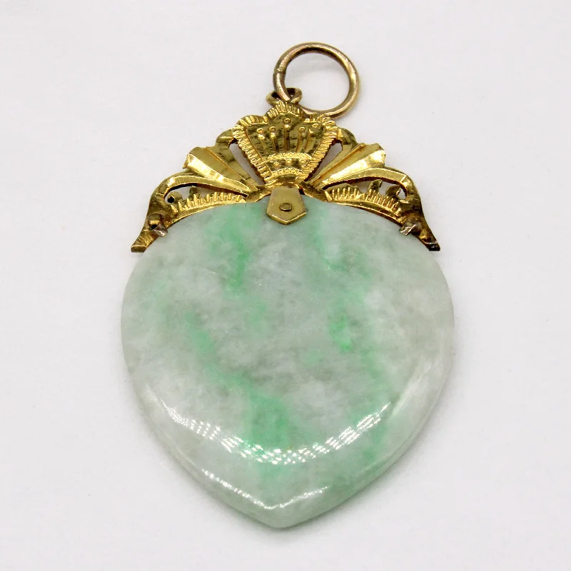 layered gold coin pendant necklace Jadeite Heart Pendant | 21.60ct |