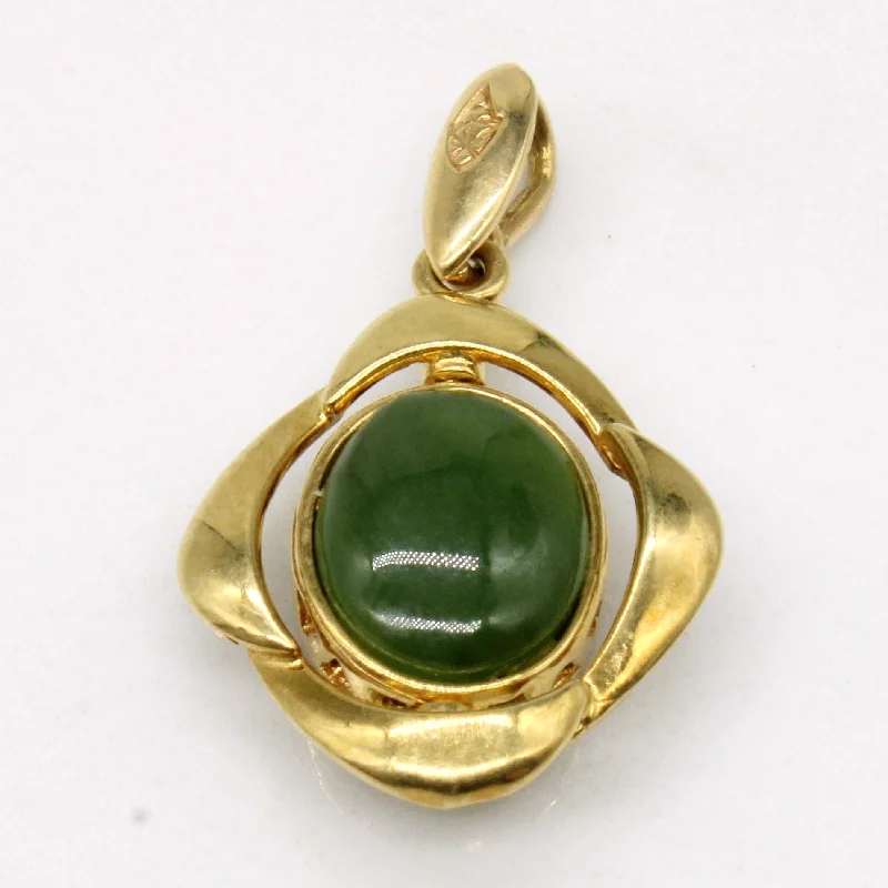 personalized gemstone pendant necklace Opal Composite & Nephrite Spinning Pendant | 3.00ctw |