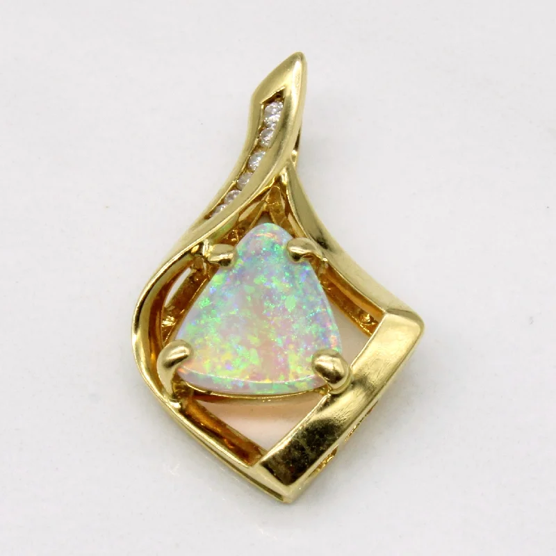 celestial moon and star bracelet Opal & Diamond Pendant | 1.00ct, 0.04ctw |