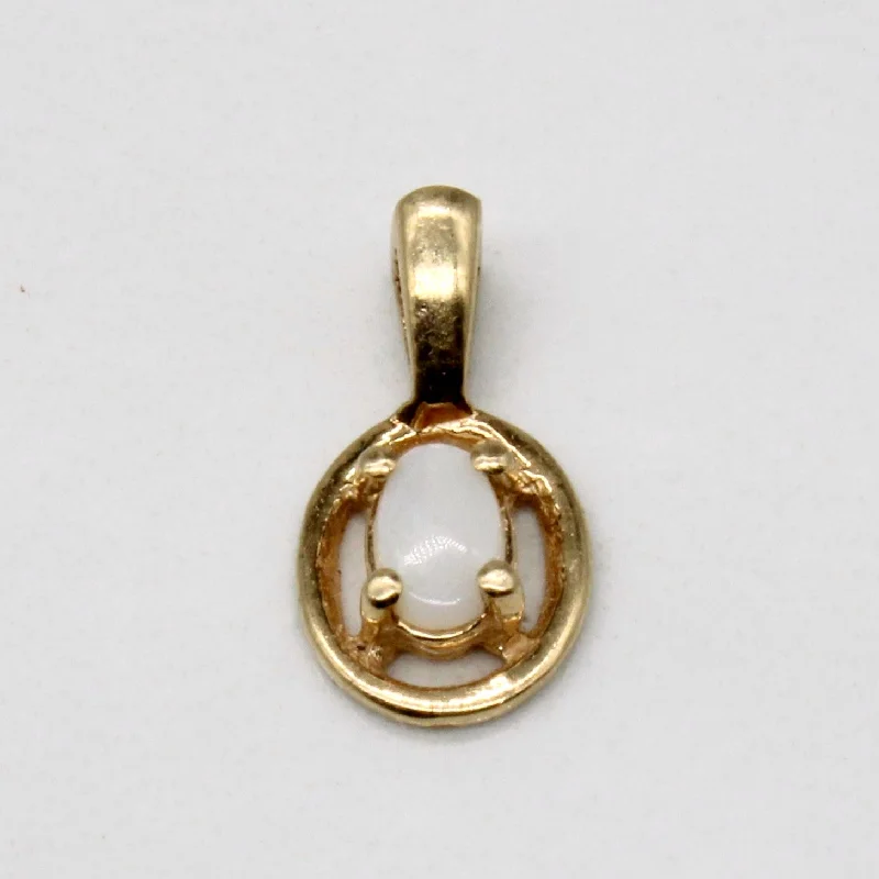 vintage gold engagement ring Opal Pendant | 0.10ct |