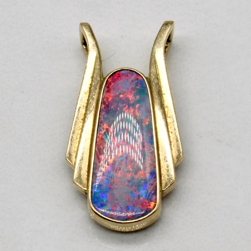 moissanite engagement ring affordable Opal 14k Pendant | 1.30ct |