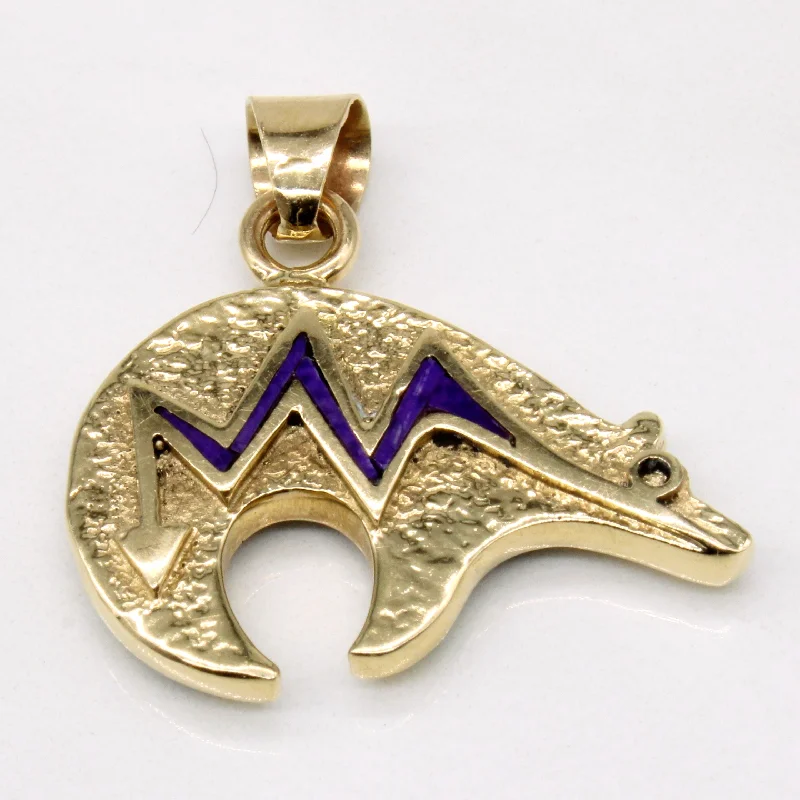 real diamond solitaire ring Opal & Sugilite Bear 14K Pendant | 2.00ctw |