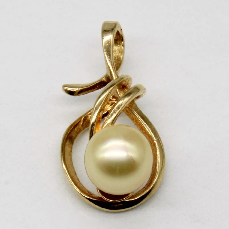 handcrafted filigree ring silver Pearl Pendant