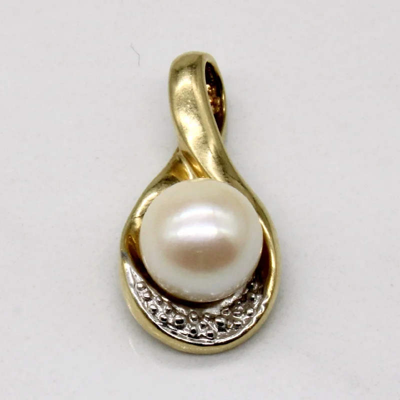 men’s black titanium ring Pearl Pendant