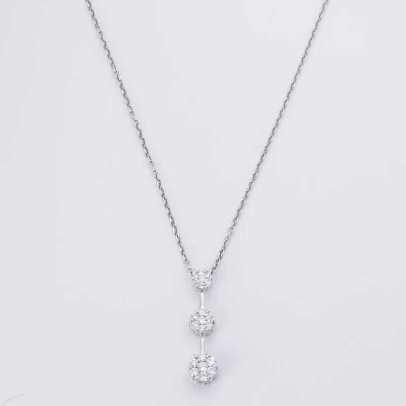 men’s hammered titanium ring Platinum Diamond Necklace | 0.98ctw | 16"
