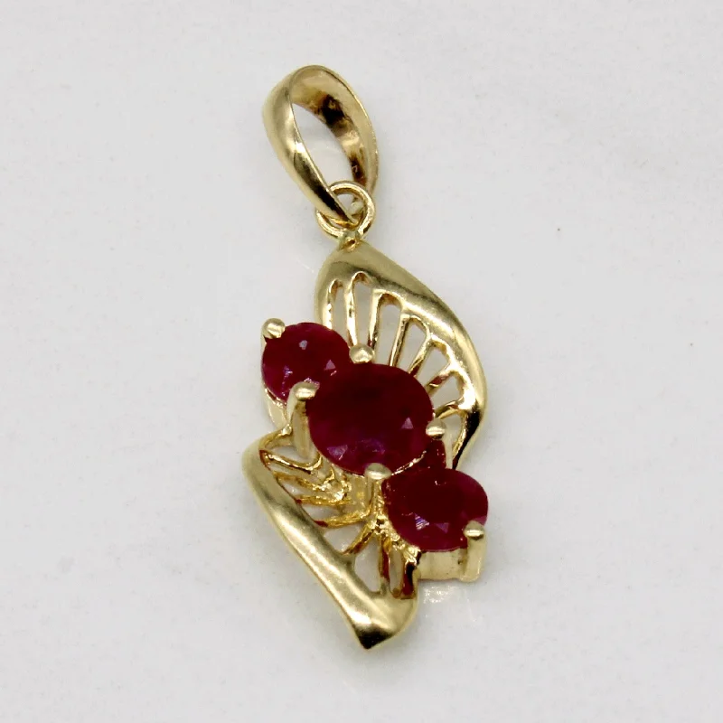 simple snake chain necklace Ruby Pendant | 0.52ctw |