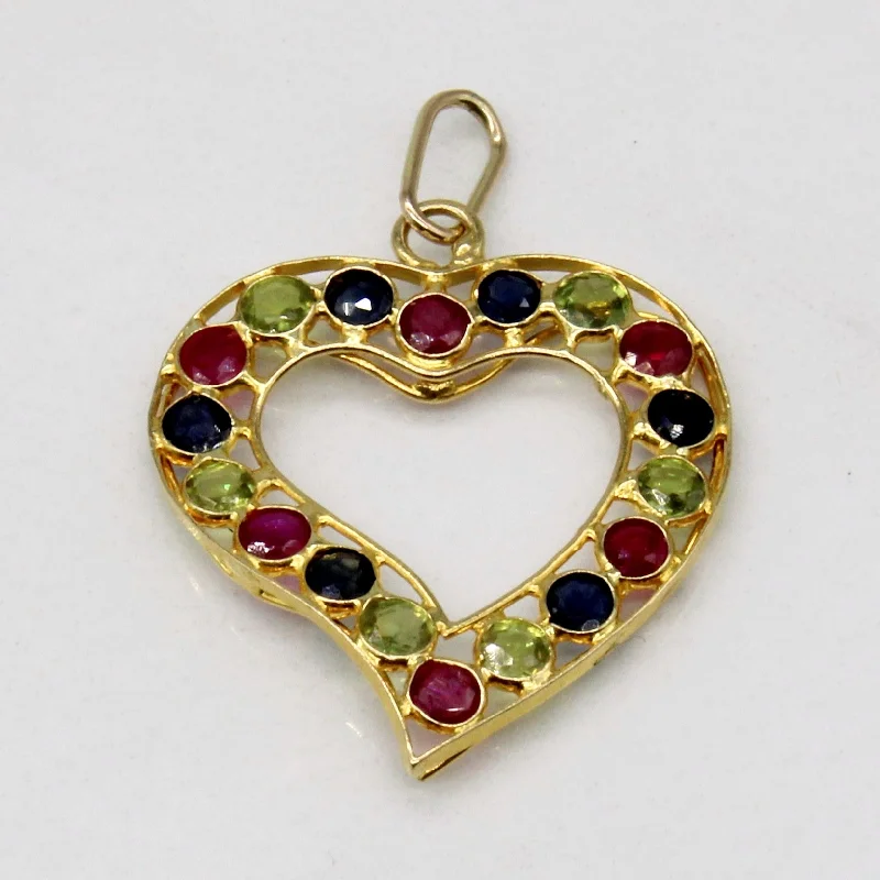 classic diamond hoop earrings Ruby & Sapphire Heart Pendant | 0.15ctw, 0.30ctw |