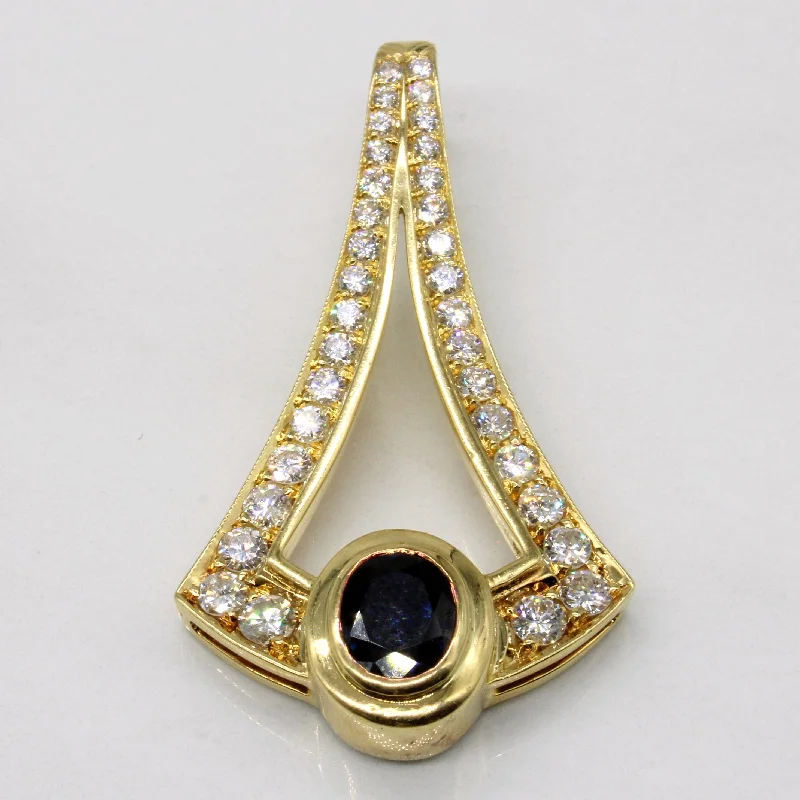 natural jade ring Sapphire & Diamond Drop Pendant | 1.85ct, 1.35ctw |