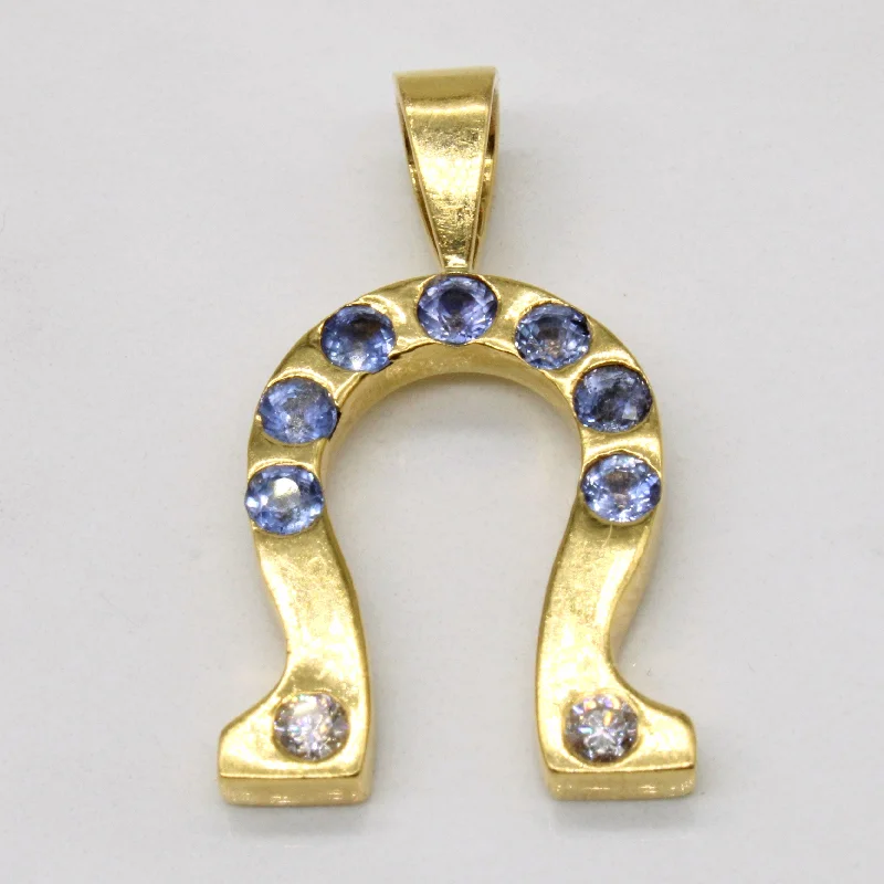 silver hoop earrings small Sapphire & Diamond Horseshoe 22K Pendant | 1.00ctw, 0.20ctw | silver hoop earrings small Sapphire & Diamond Horseshoe 22K Pendant | 1.00ctw, 0.20ctw |