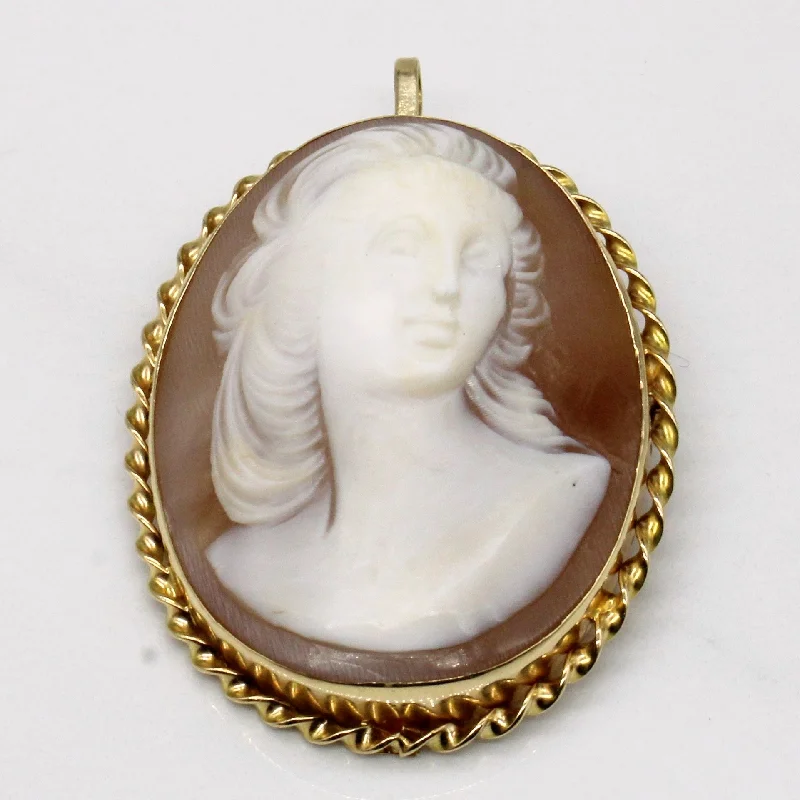 vintage crystal chandelier earrings Seashell Cameo Brooch & Pendant | 35.00ct |