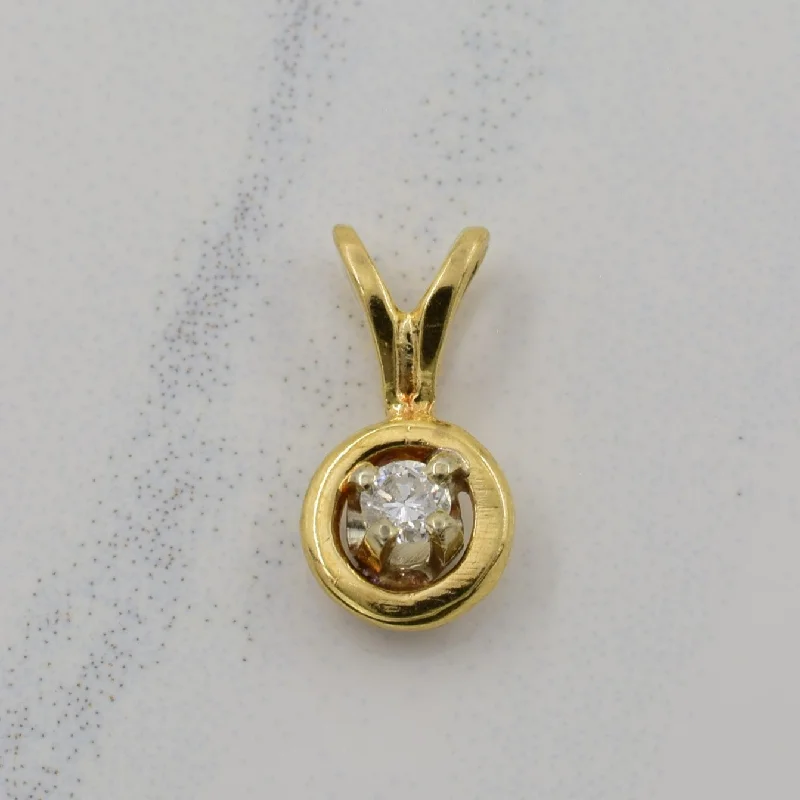 vintage flower brooch pin Solitaire Diamond Pendant | 0.05ct |