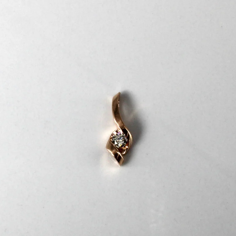 Solitaire Diamond Rose Gold Pendant | 0.10ct |