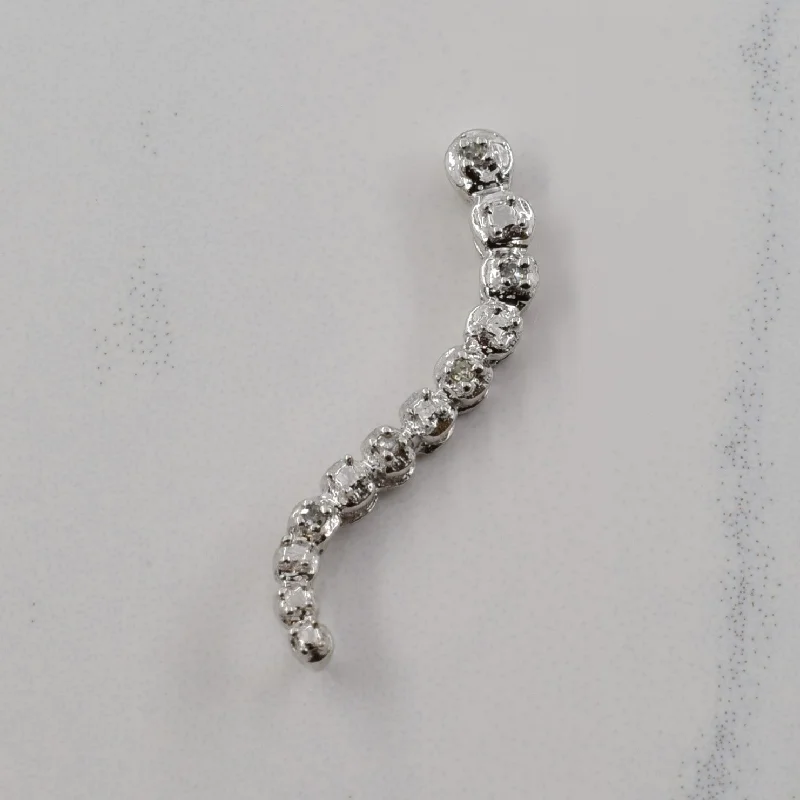 round-cut blue sapphire earrings Squiggle Diamond Pendant | 0.02ctw |