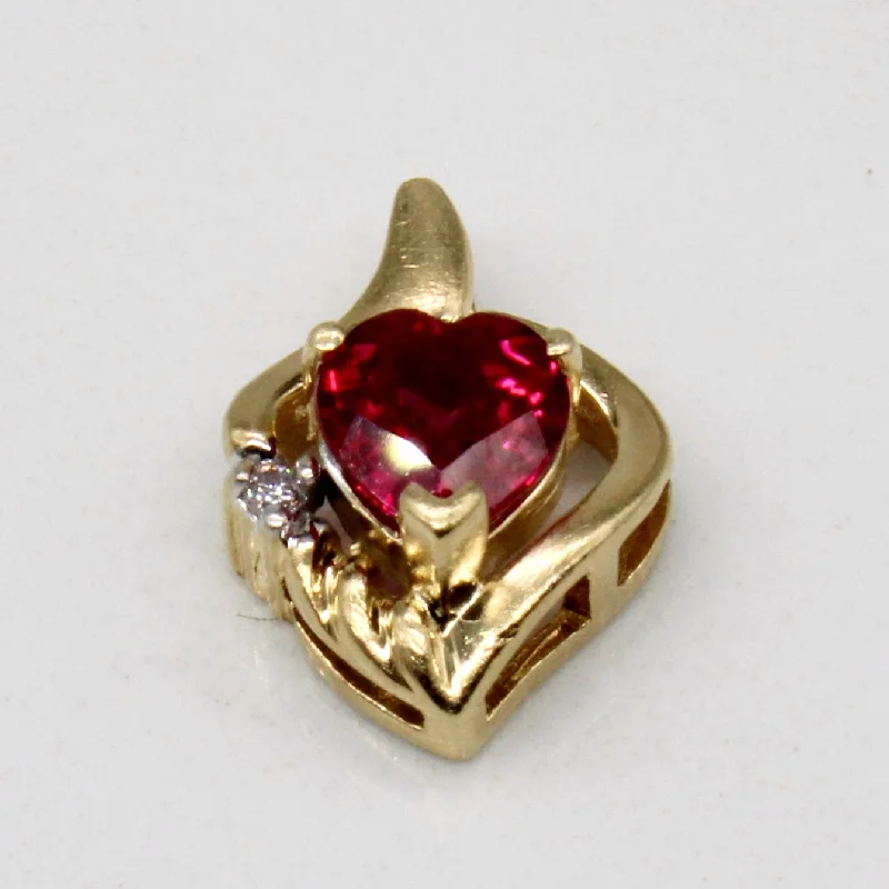 celestial lunar eclipse pendant Synthetic Ruby & Diamond Heart Pendant | 0.50ct, 0.01ct | celestial lunar eclipse pendant Synthetic Ruby & Diamond Heart Pendant | 0.50ct, 0.01ct |