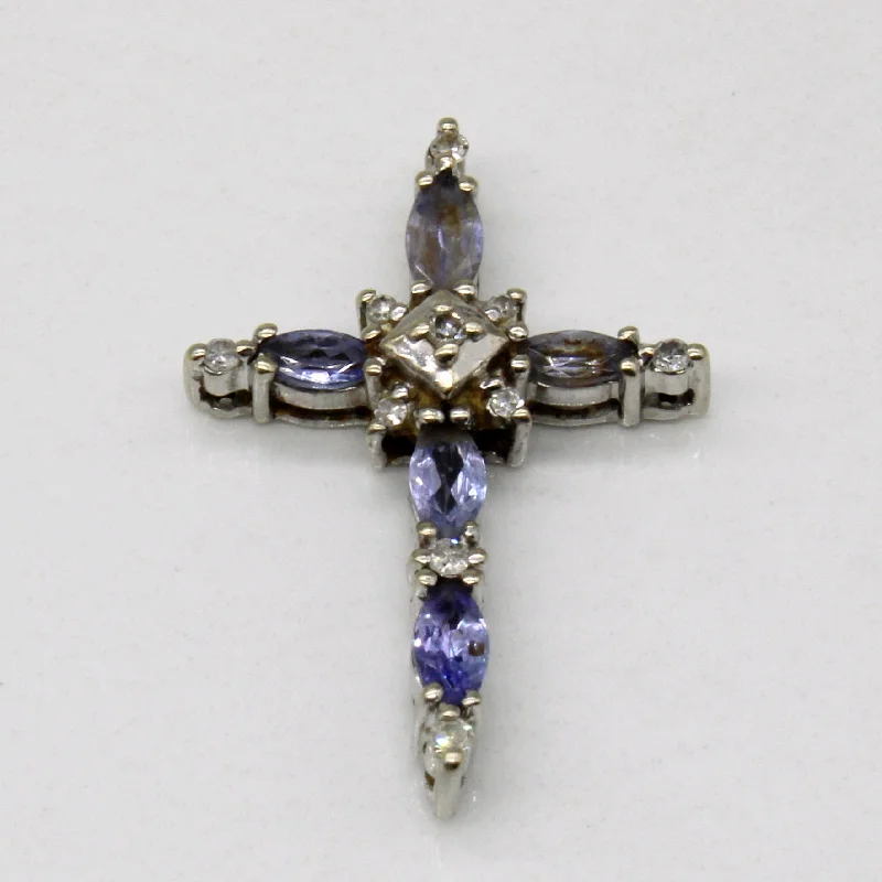 Tanzanite & Diamond Cross Pendant | 0.50ctw, 0.08ctw |