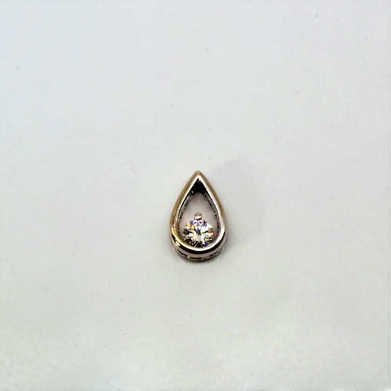 Tear Drop Shape Solitaire Diamond Pendant | 0.46ct |