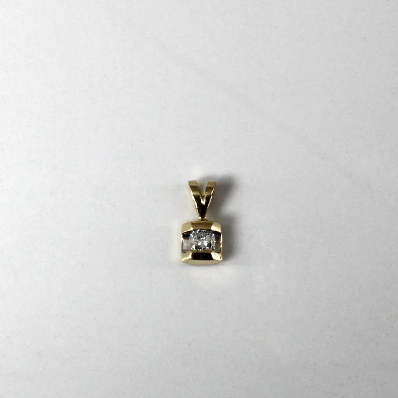 Tension Set Diamond Pendant | 0.14ct |