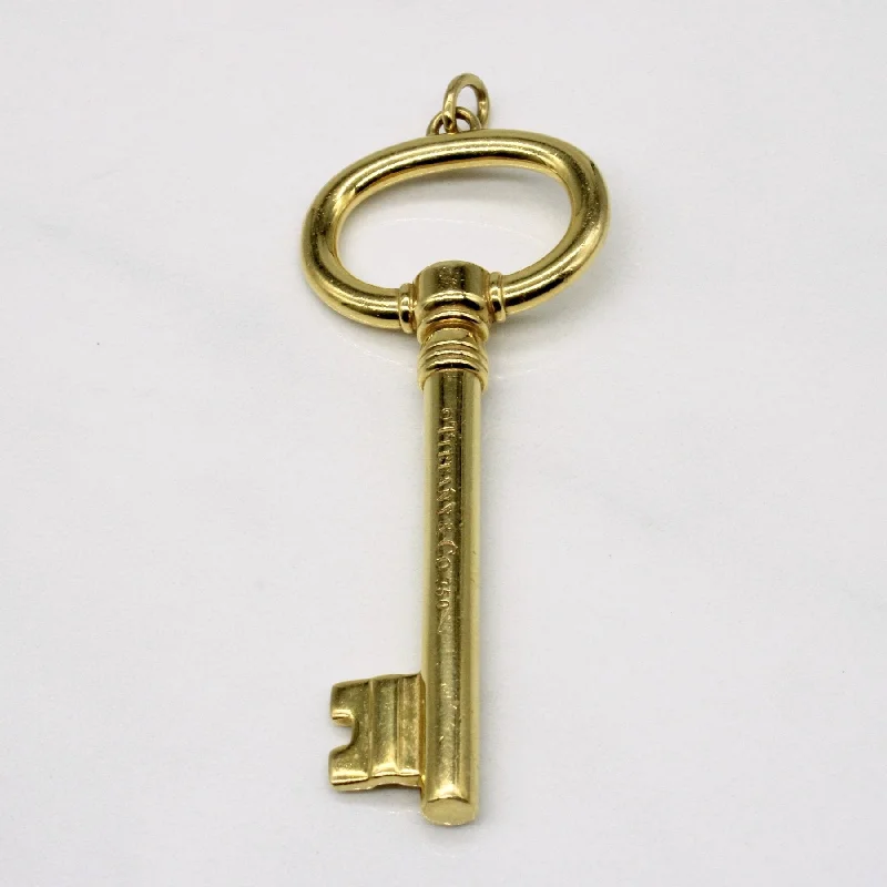 customized infinity bracelet 'Tiffany & Co' 18k Yellow Gold Key Pendant