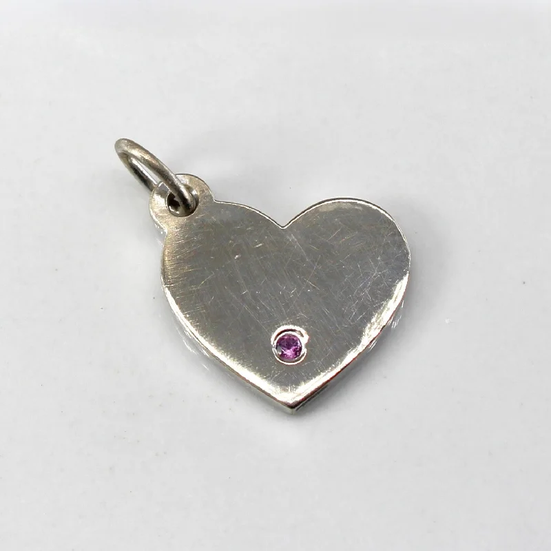 real peridot gemstone ring Tiffany & Co' Heart 18k Pink Sapphire Charm | 0.01ct |