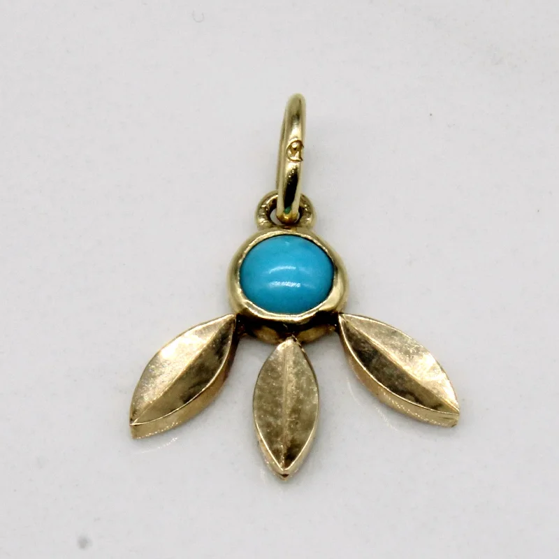 silver infinity symbol bracelet 14k Yellow Gold Turquoise Pendant | 0.20ct |