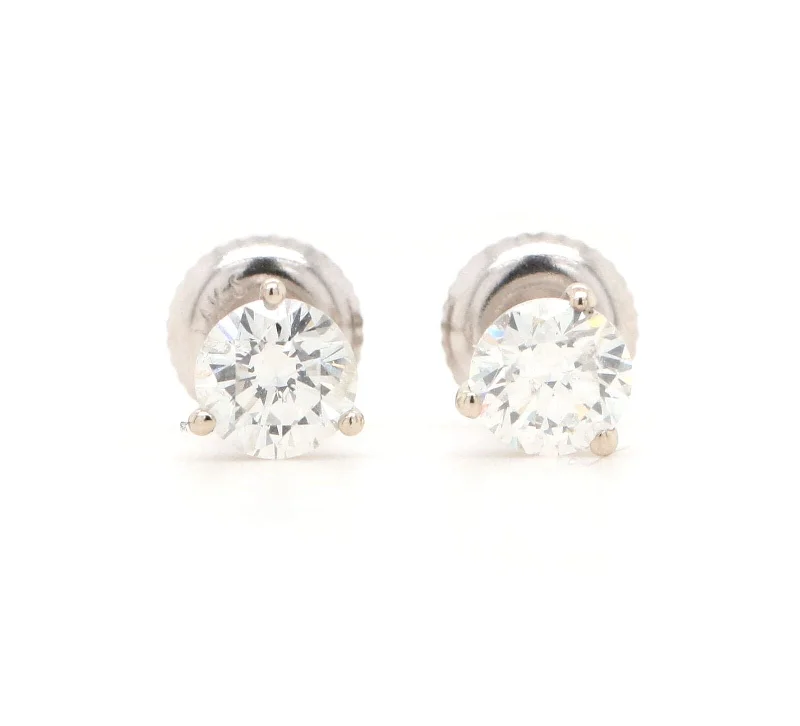 black onyx men’s signet ring 1.23ctw Round Diamond Solitaire Stud Earrings in 14K