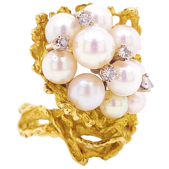 dainty rose gold anklet 14 Karat Yellow Gold Pearl Cluster Ring with Accents of .10 Carat Diamonds dainty rose gold anklet 14 Karat Yellow Gold Pearl Cluster Ring with Accents of .10 Carat Diamonds
