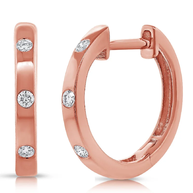 diamond halo pendant necklace 14K Gold Huggie Hoop Earrings with Bezel-Set Diamonds diamond halo pendant necklace 14K Gold Huggie Hoop Earrings with Bezel-Set Diamonds