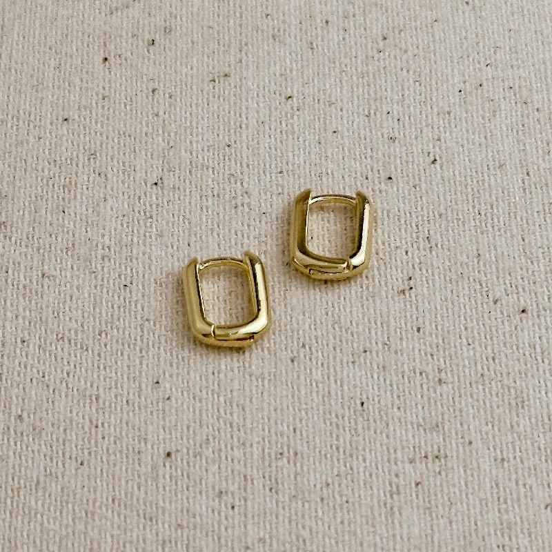unique promise ring for girlfriend Celeste Gold Filled Oblong Hoop Earrings