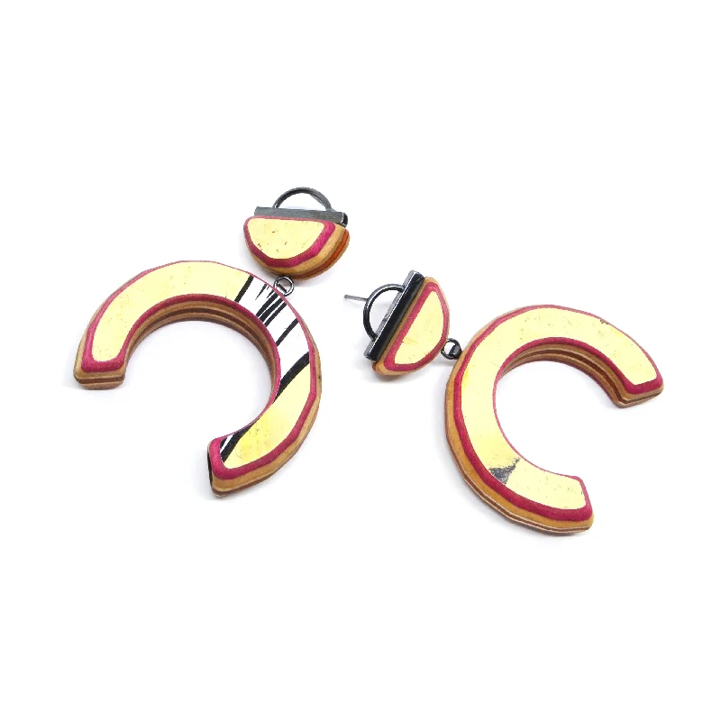 Celtic knot wedding band Arc Diam Post Dangle Earrings