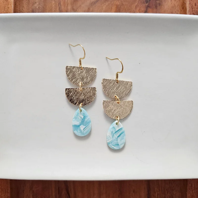 celestial zodiac sign necklace Aria Earrings - Aquamarine