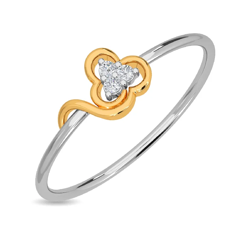white gold diamond cluster ring Aurelia Ring