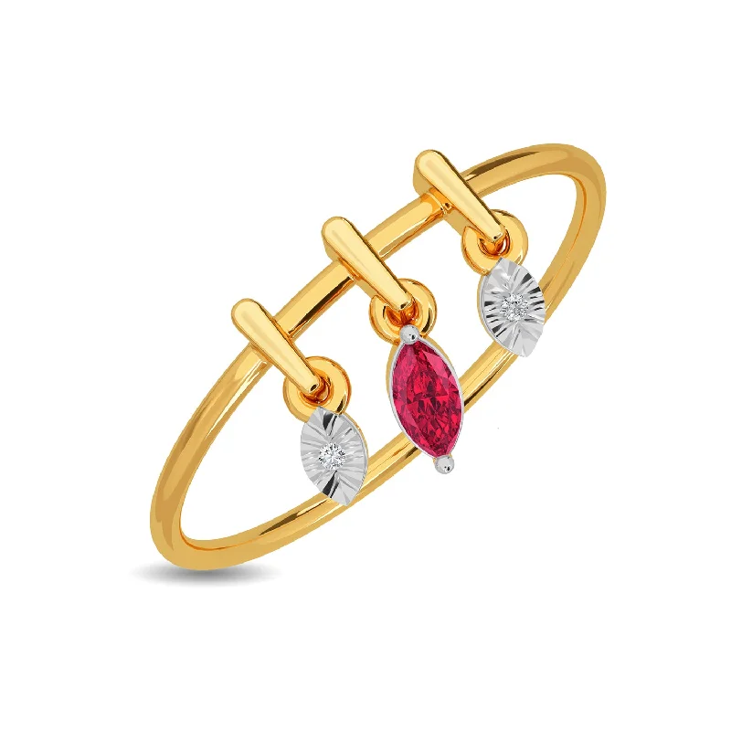 celestial sunburst ring gold Avery Ring